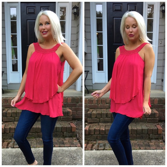 SALE! LAST 1! 🍉 Stunning Layered Watermelon Top! - Picture 2 of 2